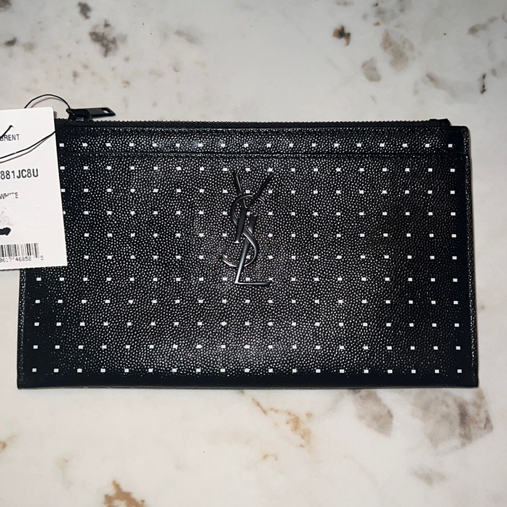NWT Saint Laurent Monogram Zip Pouch - Picture 4 of 6